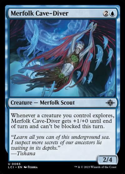 Merfolk Cave-Diver LCI-65 The Lost Caverns of Ixalan Magic card