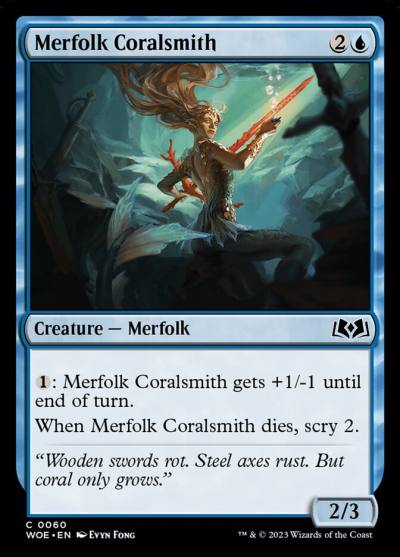 Merfolk Coralsmith WOE-60 Wilds of Eldraine Magic card
