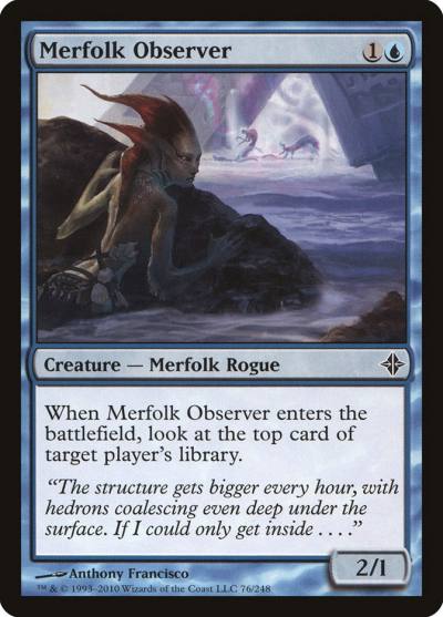 Merfolk Observer 76 Rise of the Eldrazi Magic card