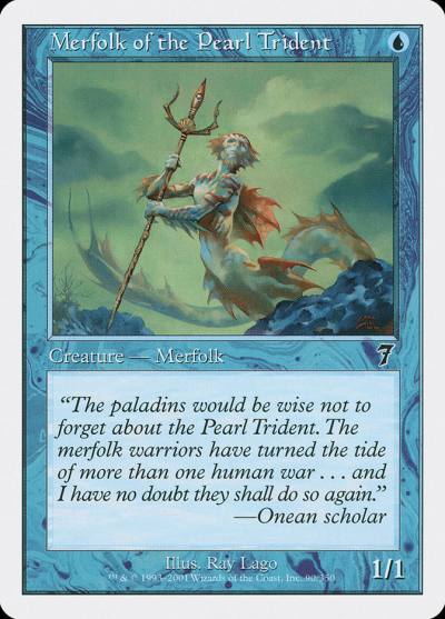 Merfolk of the Pearl Trident 7ED-90 Seventh Edition Magic card