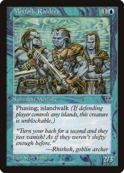 Merfolk Raiders MIR-75 Mirage Magic card