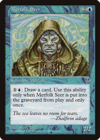 Merfolk Seer MIR-76 Mirage Magic card