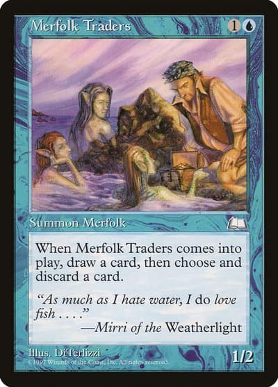 Merfolk Traders 43 Weatherlight Magic card
