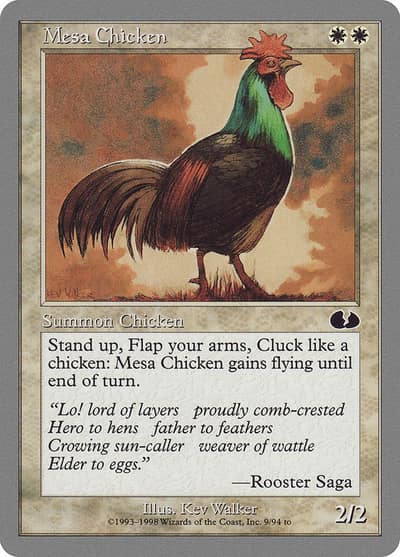 Mesa Chicken 9 Unglued Magic card