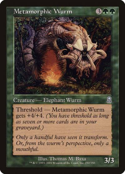 Metamorphic Wurm 250 Odyssey Magic card
