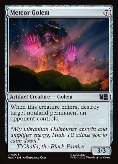 Meteor Golem 205 Marvel Super Heroes Commander Magic card