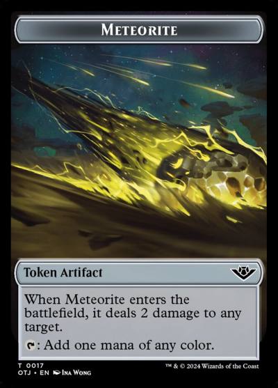 Meteorite TOTJ-17 Outlaws of Thunder Junction Tokens Magic card