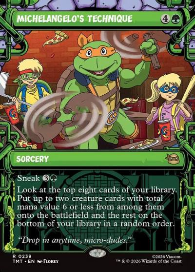 Michelangelo's Technique TMT-239 Teenage Mutant Ninja Turtles Magic card