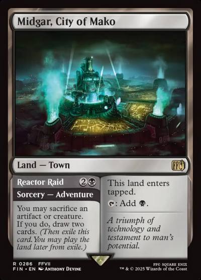 Midgar, City of Mako // Reactor Raid FIN-286 Final Fantasy Magic card