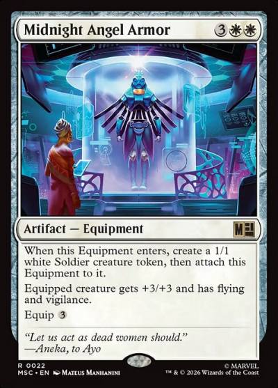 Midnight Angel Armor MSC-22 Marvel Super Heroes Commander Magic card