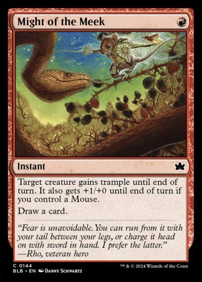 Might of the Meek BLB-144 Bloomburrow Magic card
