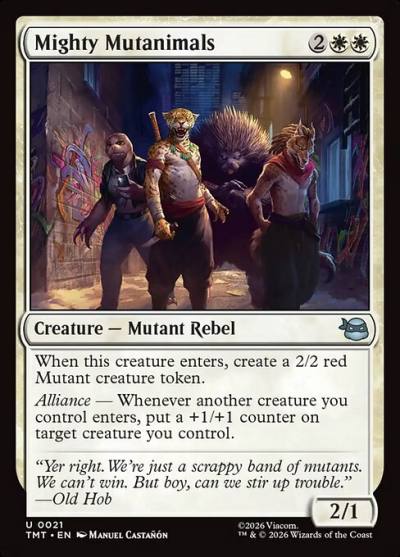 Mighty Mutanimals TMT-21 Teenage Mutant Ninja Turtles Magic card