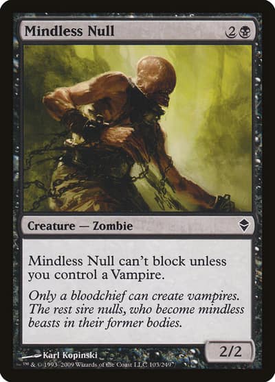 Mindless Null 103 Zendikar Magic card