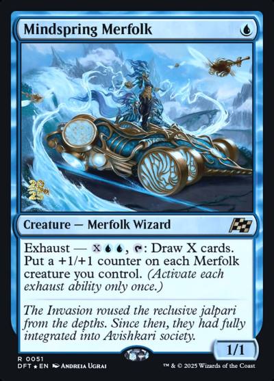 Mindspring Merfolk PDFT-51S Aetherdrift Promos Magic card
