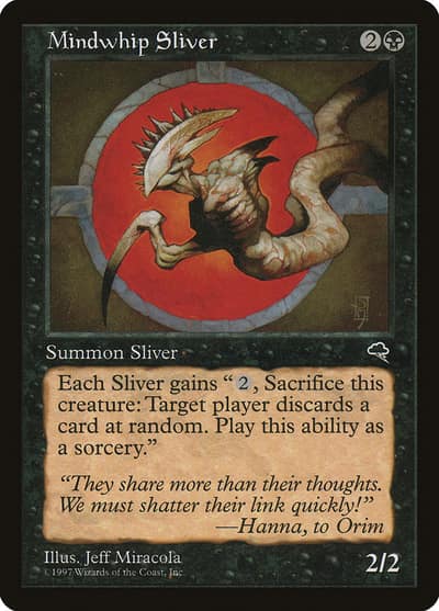 Mindwhip Sliver 145 Tempest Magic card