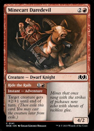Minecart Daredevil // Ride the Rails WOE-141 Wilds of Eldraine Magic card