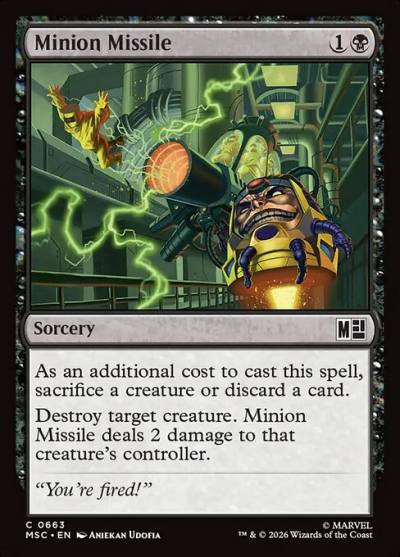Minion Missile MSC-663 Marvel Super Heroes Commander Magic card