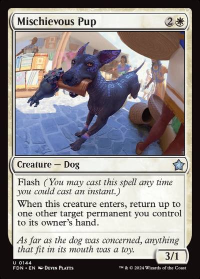 Mischievous Pup FDN-144 Foundations Magic card