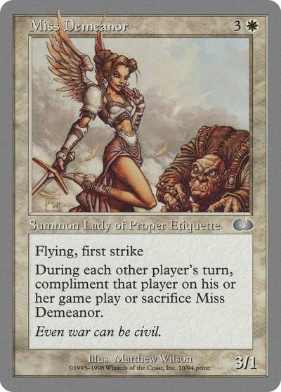 Miss Demeanor UGL-10 Unglued Magic card