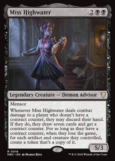 Miss Highwater MBC-16 Mystery Booster Commander Edition Magic card