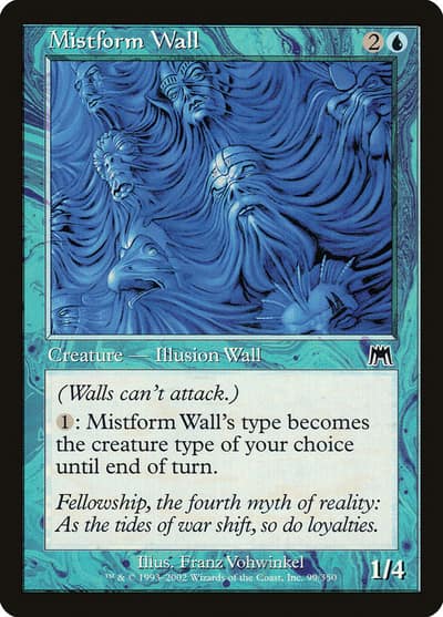 Mistform Wall 99 Onslaught Magic card