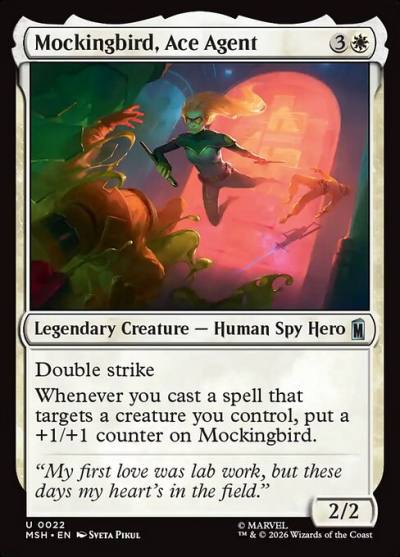 Mockingbird, Ace Agent MSH-22 Marvel Super Heroes Magic card