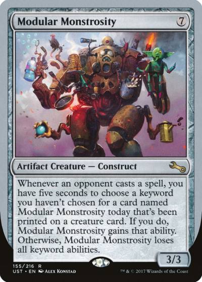 Modular Monstrosity UST-155 Unstable Magic card