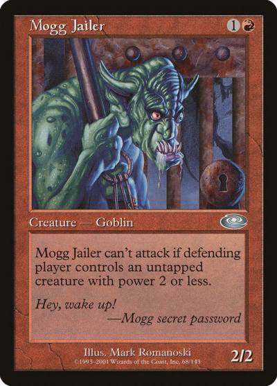 Mogg Jailer 68 Planeshift Magic card