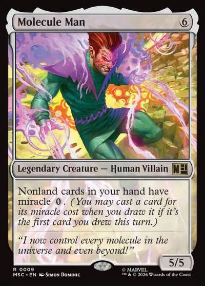 Molecule Man MSC-9 Marvel Super Heroes Commander Magic card