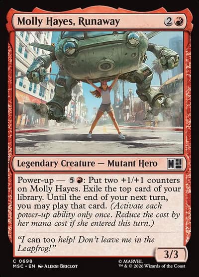 Molly Hayes, Runaway 698 Marvel Super Heroes Commander Magic card