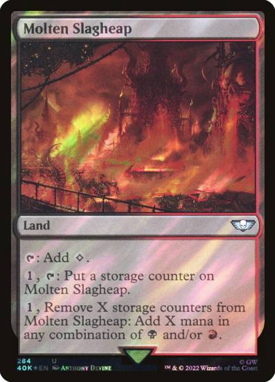 Molten Slagheap 40K-284STAR Warhammer 40,000 Commander Magic card
