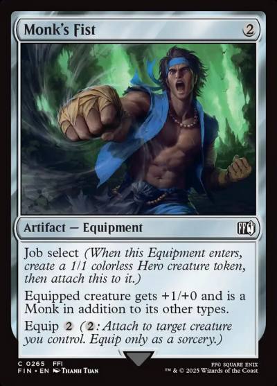 Monk's Fist FIN-265 Final Fantasy Magic card