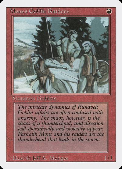 Mons's Goblin Raiders 3ED-167 Revised Edition Magic card