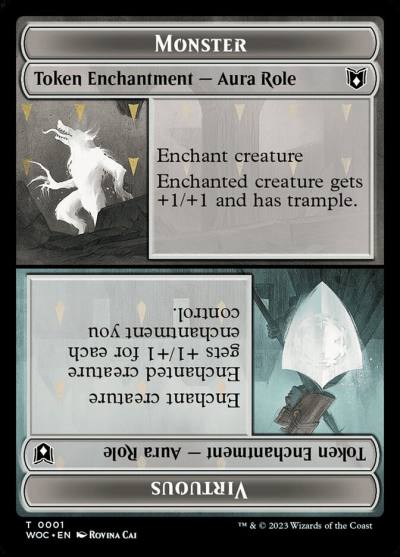 Monster // Virtuous TWOC-1 Wilds of Eldraine Commander Tokens Magic card