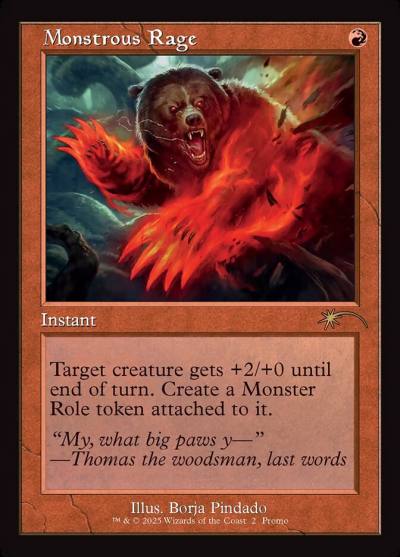 Monstrous Rage PW25-9 Wizards Play Network 2025 Magic card
