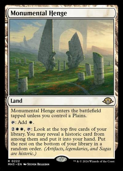 Monumental Henge MH3-222 Modern Horizons 3 Magic card