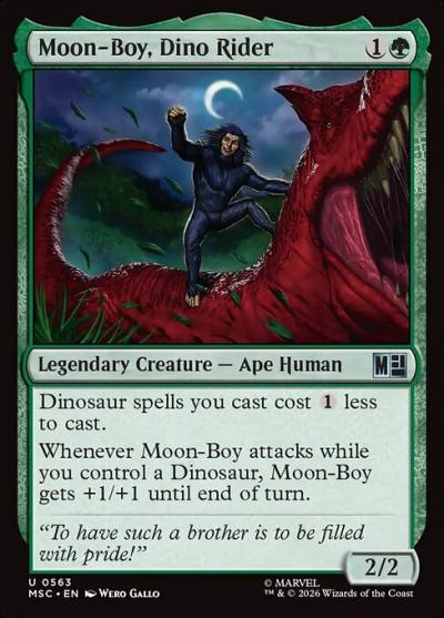 Moon-Boy, Dino Rider MSC-563 Marvel Super Heroes Commander Magic card