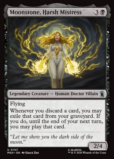 Moonstone, Harsh Mistress MSH-107 Marvel Super Heroes Magic card