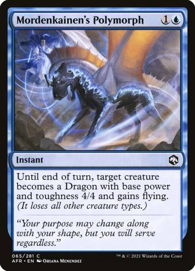 Mordenkainen's Polymorph AFR-65 Adventures in the Forgotten Realms Magic card