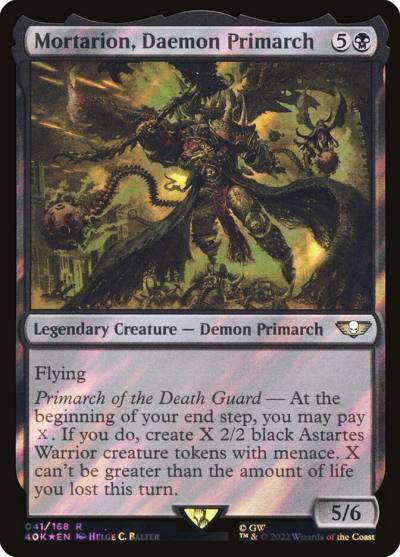 Mortarion, Daemon Primarch 40K-41STAR Warhammer 40,000 Commander Magic card