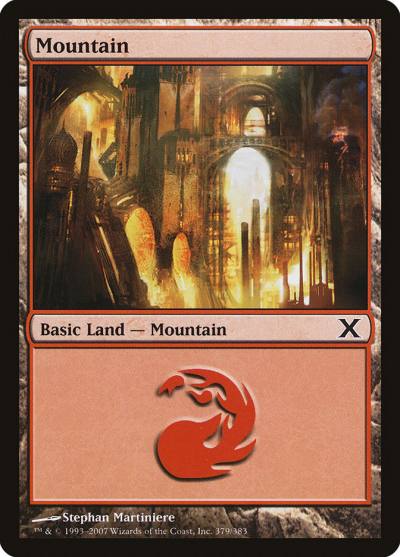 Mountain 10E-379 Tenth Edition Magic card