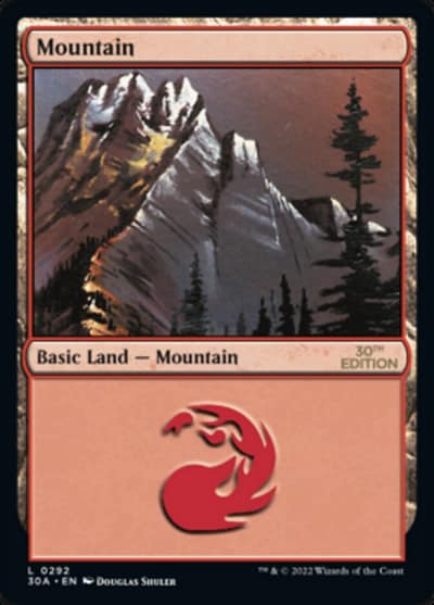 Mountain 30A-292 30th Anniversary Edition Magic card