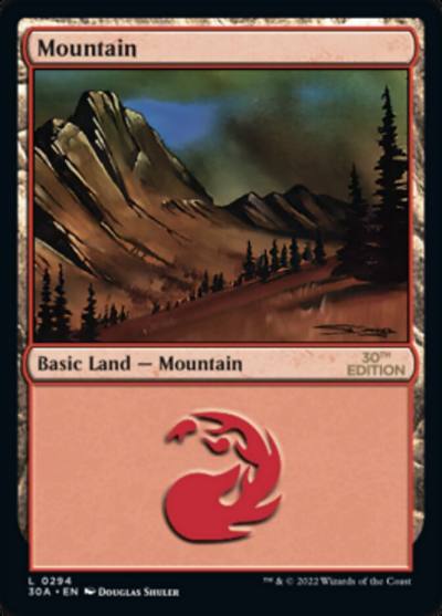 Mountain 30A-294 30th Anniversary Edition Magic card