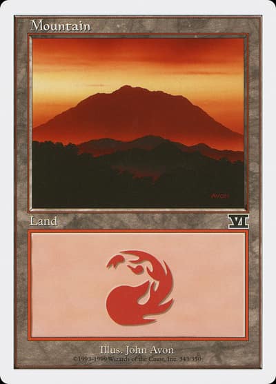 Mountain 6ED-343 Classic Sixth Edition Magic card