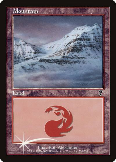 Mountain 7ED-338STAR Seventh Edition Magic card