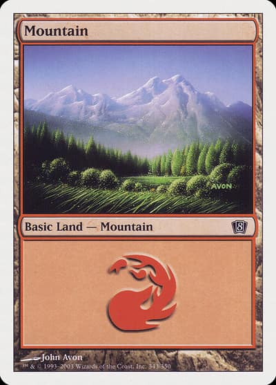 Mountain 8ED-343 Eighth Edition Magic card
