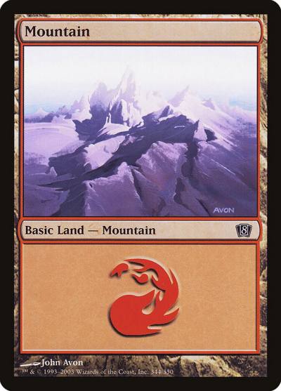 Mountain 8ED-344STAR Eighth Edition Magic card