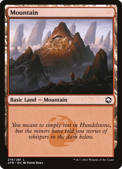Mountain AFR-274 Adventures in the Forgotten Realms Magic card