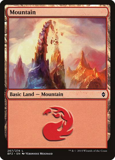 Mountain BFZ-267A Battle for Zendikar Magic card