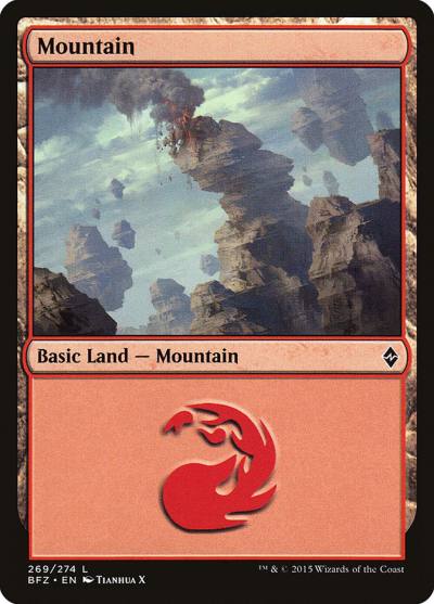 Mountain BFZ-269A Battle for Zendikar Magic card